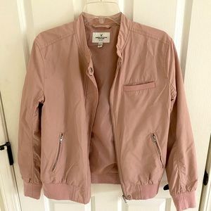 AE Blush Pink Bomber Jacket